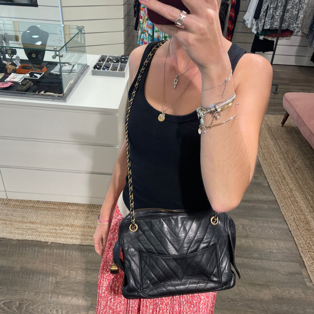 Sac Caméra vintage Chanel Noir