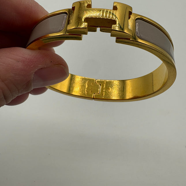 Bracelet Hermès clic H Pm marron glace