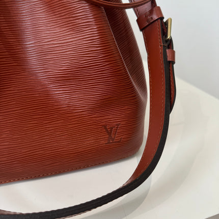 Sac Louis Vuitton Noé PM Cuir Épi Cognac