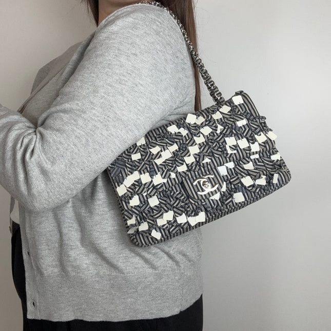 Sac Chanel Timeless Tissu Rayé