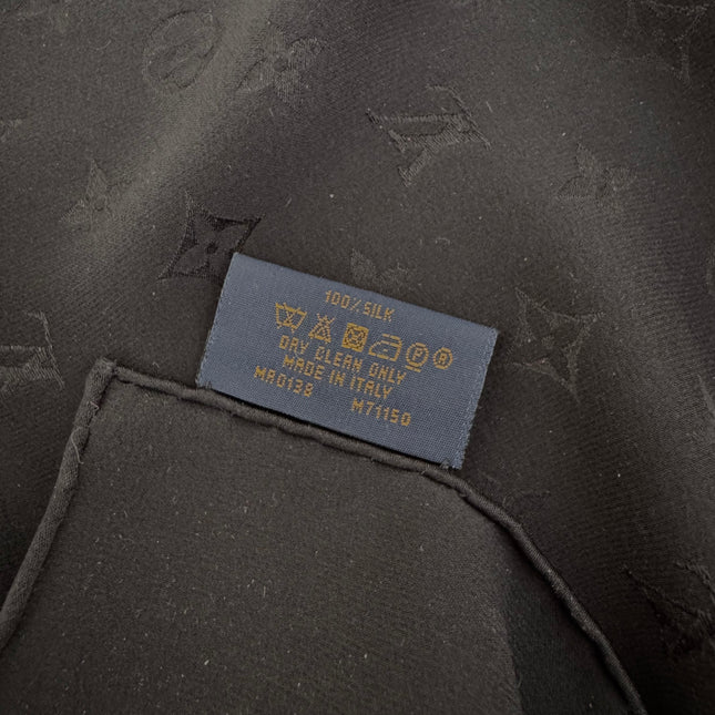 Carré de soie Louis Vuitton Noir Monogram