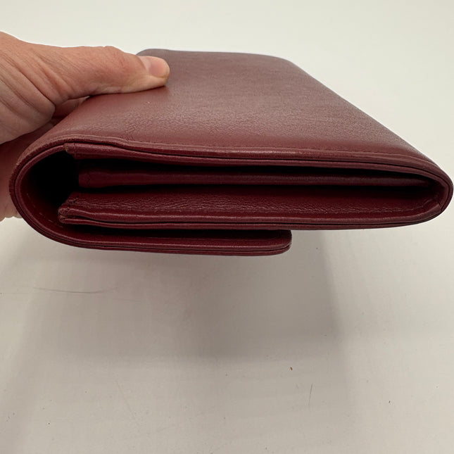 Portefeuille Chanel rouge éteint