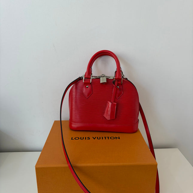 Sac Louis Vuitton BB Alma Cuir Épi Rouge