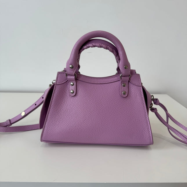 Sac Balenciaga mini neo City lilas