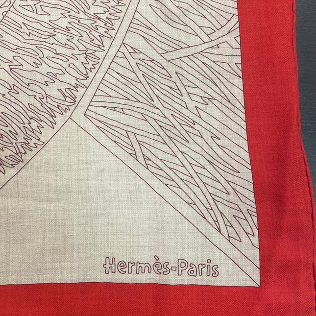Hermès châle 140cm à travers champs
