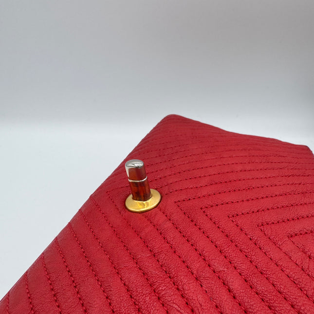 Sac chevrons Chanel Rouge