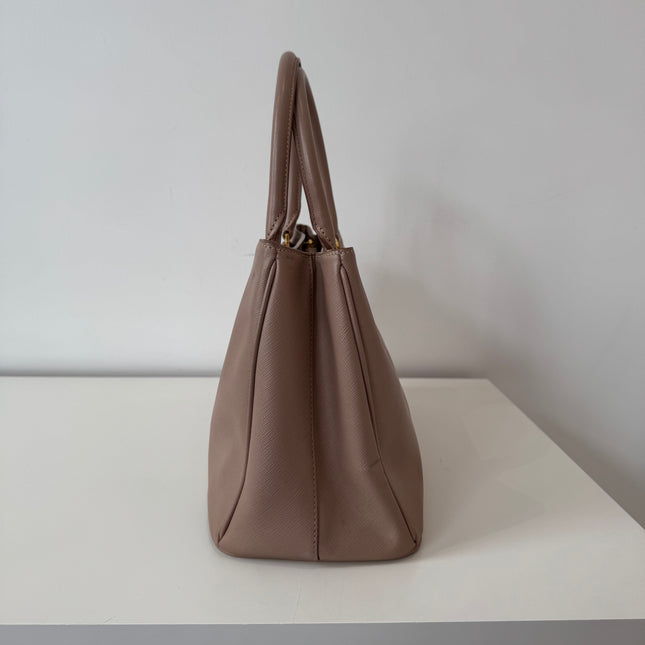 Sac Prada Galleria moyen vieux rose