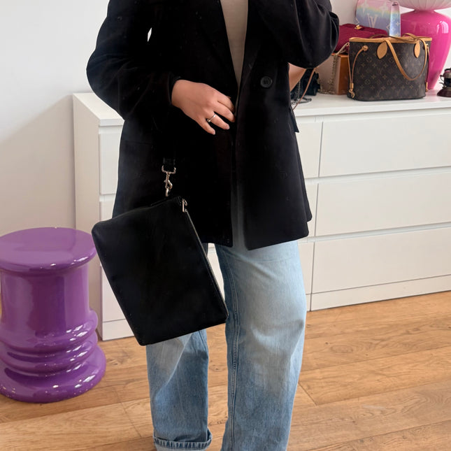Pochette en cuir Gucci noir