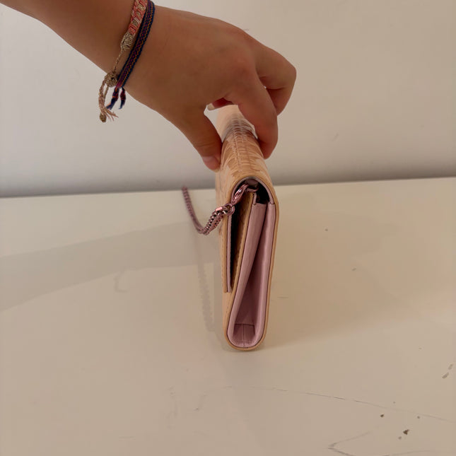 Sac Dior Wallet on chain Lady Dior rose