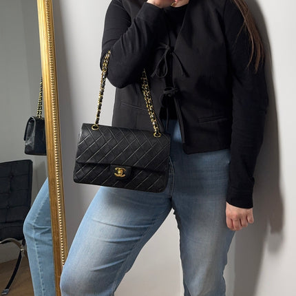 Sac Chanel Timeless vintage 25 cm noir