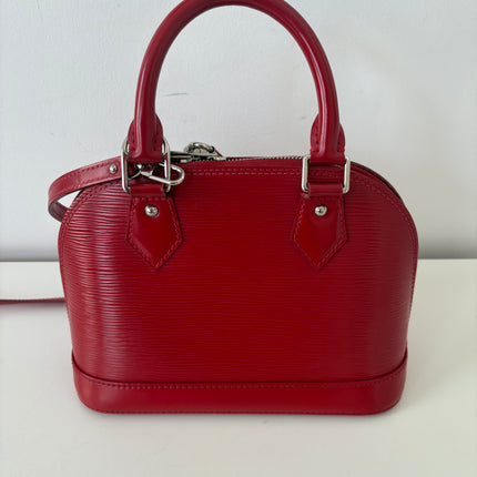 Sac Louis Vuitton BB Alma cuir épi rouge
