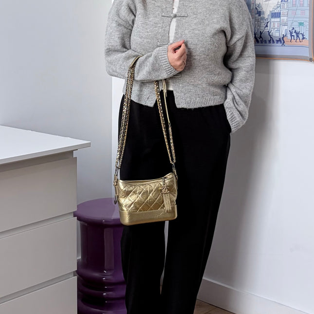 Sac Chanel mini Gabrielle Doré