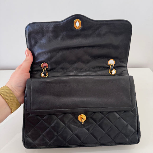 Sac Chanel vintage fermoir bicolore