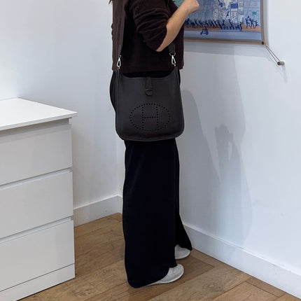 Sac Hermès Evelyne 29 Marron foncé