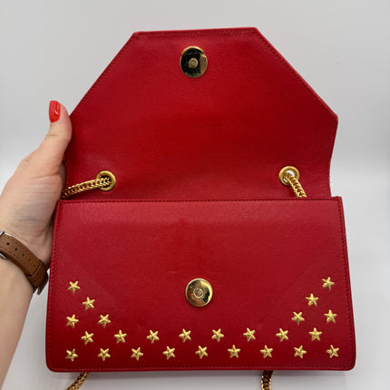 Sac Betty Chain Saint Laurent Rouge Étoiles
