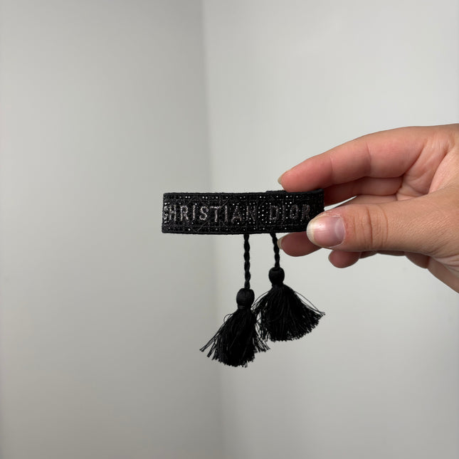 Bracelet Dior tissu noir