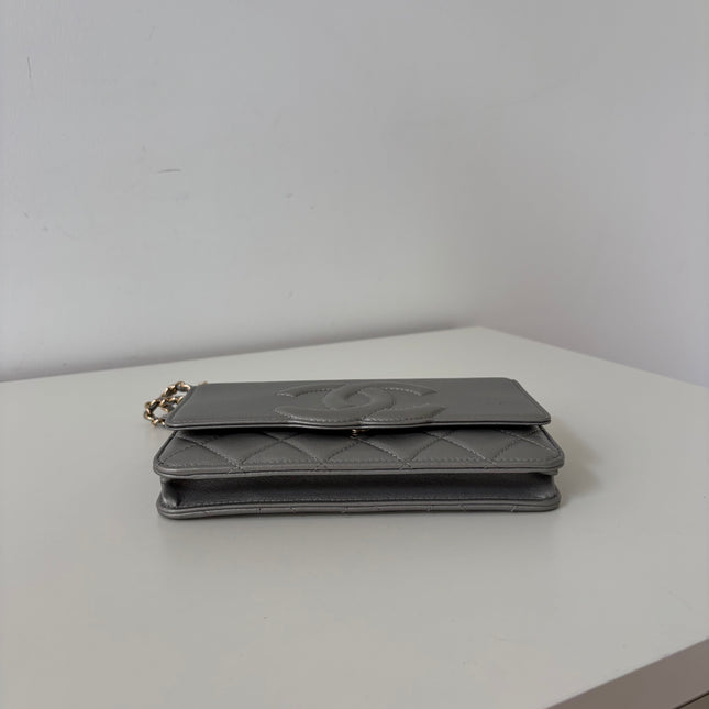 Sac Chanel Wallet on chain Gris argent