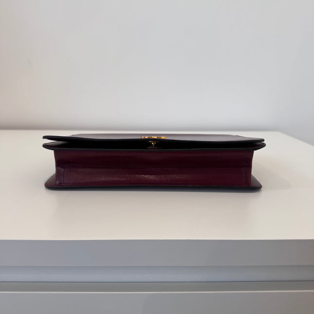 Sac Chanel Épaule Vintage Bordeaux