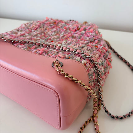 Sac à dos Chanel Gabrielle tweed rose