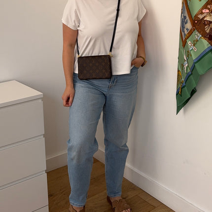 Sac pochette double zip Louis Vuitton reverse