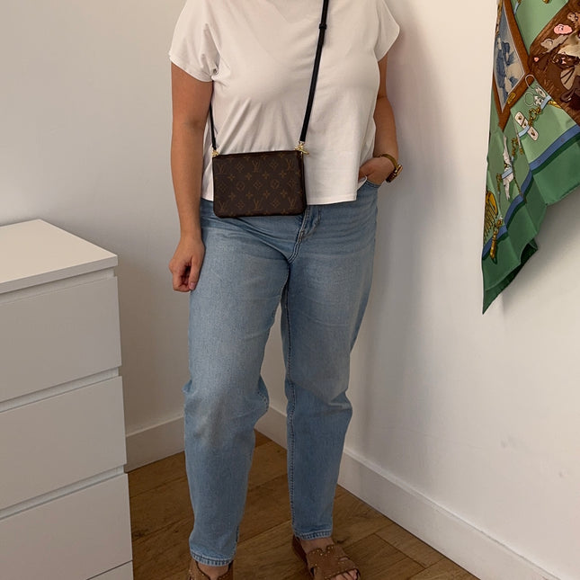 Sac pochette double zip Louis Vuitton reverse