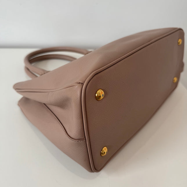 Sac Prada Galleria moyen vieux rose