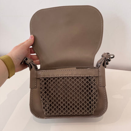 Sac Chanel demie lune marron glacé
