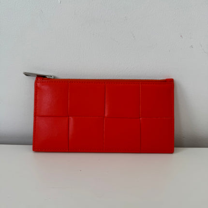 Portefeuille Bottega Veneta Plat Cassette Orange
