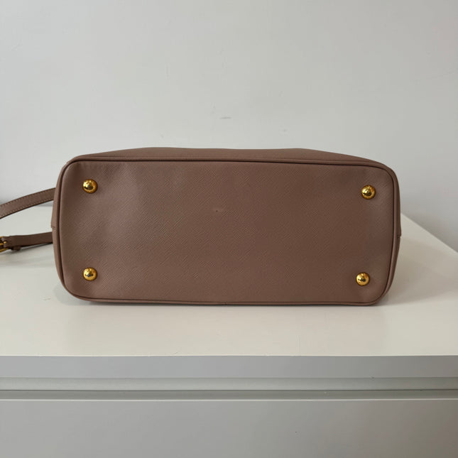 Sac Prada Galleria moyen vieux rose