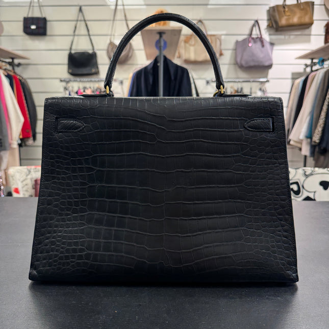 Sac Kelly 35 Hermès Cuir Croco