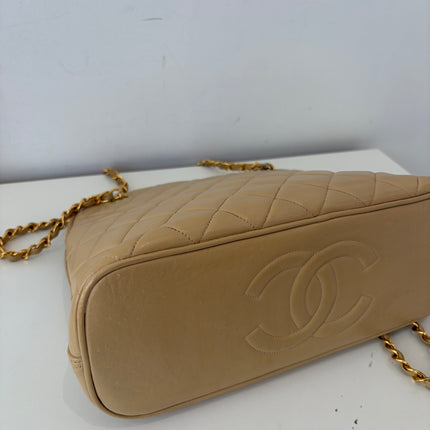 Sac Chanel shopping épaule Beige
