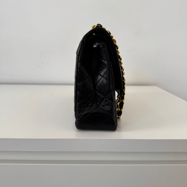 Sac Chanel vintage Fermoir bicolore noir