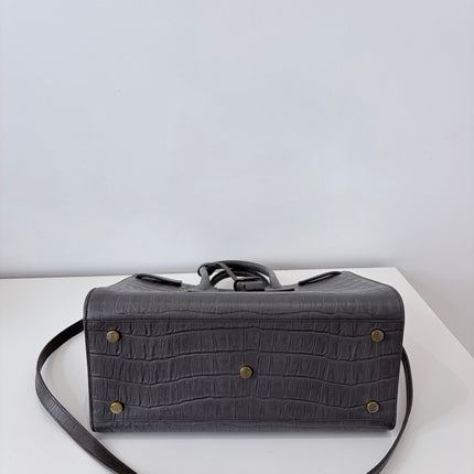 Sac de Jour Saint Laurent Croco Gris Small