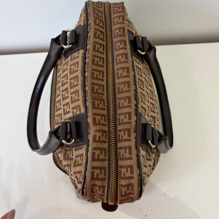 Sac Fendi Zucchino Toile Marron