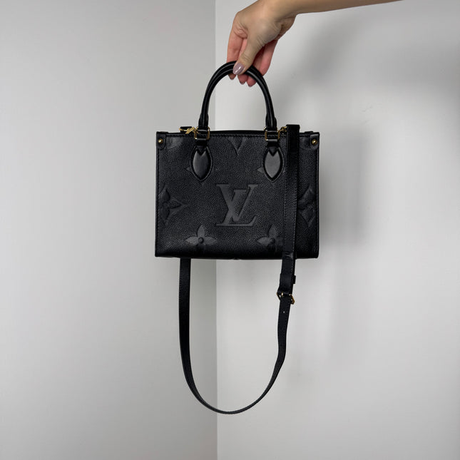 Sac Louis Vuitton On The go PM empreinte Noir