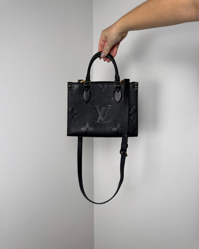 Sac Louis Vuitton On The go PM empreinte Noir