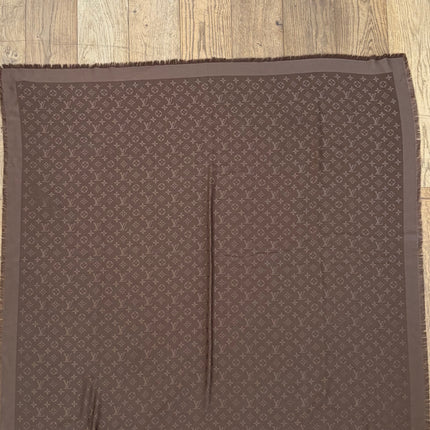 Châle Louis Vuitton Monogram marron