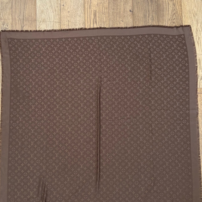 Châle Louis Vuitton Monogram marron