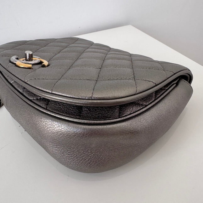 Sac Chanel Demie lune argent