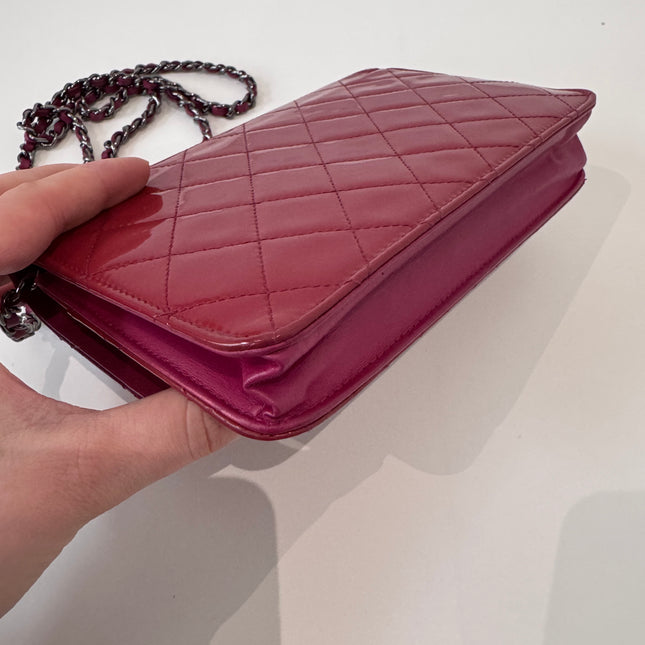 Sac Chanel Wallet on chain framboise