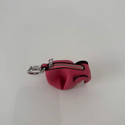 Porte-clés Loewe Éléphant cuir rose