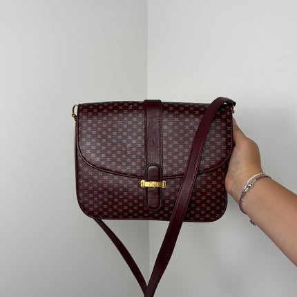 Sac Celine Bordeaux macadam bandoulière