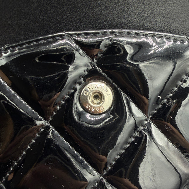 SAC CHANEL GRAND TIMELESS VERNIS NOIR