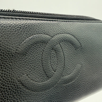Portefeuille Chanel CC cuir grainé