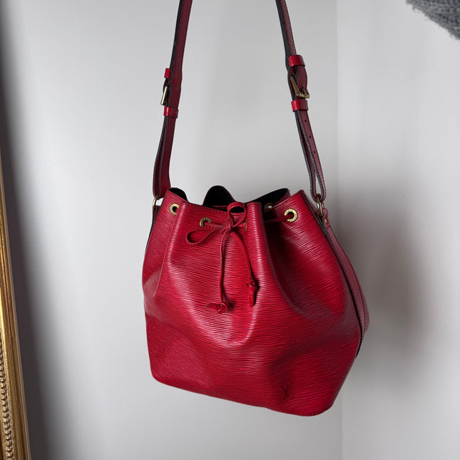 Sac Louis Vuitton Noé PM Épi Rouge