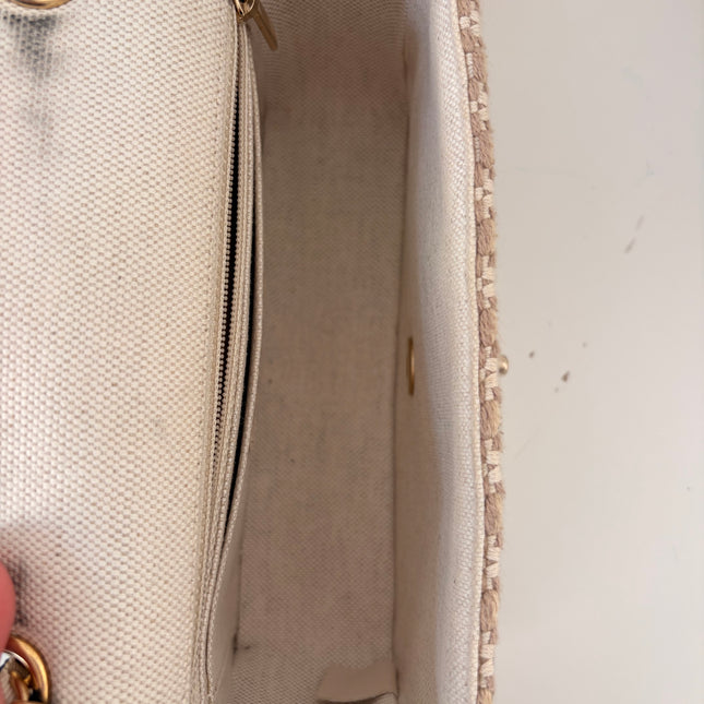 Sac Chanel Small tweed et raphia