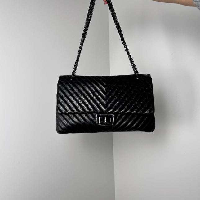 Sac Chanel Grand 2.55 Chevrons Noir