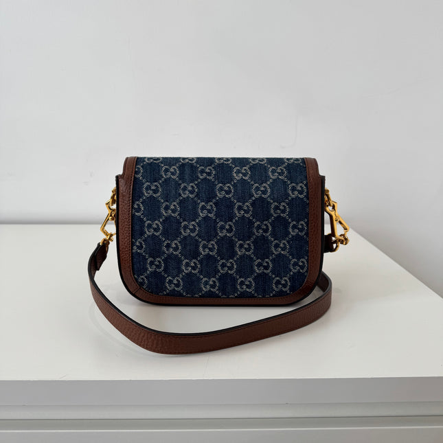 Sac Gucci Horsebit 1955 PM Denim