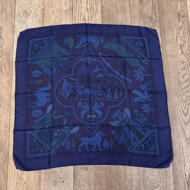 Carré Hermès 90cm marine
