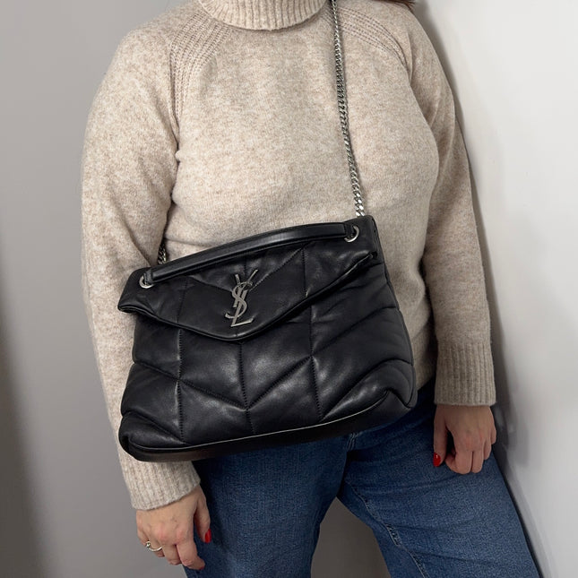Sac Saint Laurent Puffer Large Noir